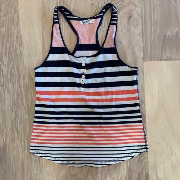 Garage striped tank top - Size small - Picture 1 of 5